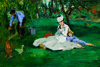 Édouard Manet --The Monet Family in Their Garden at Argenteuil